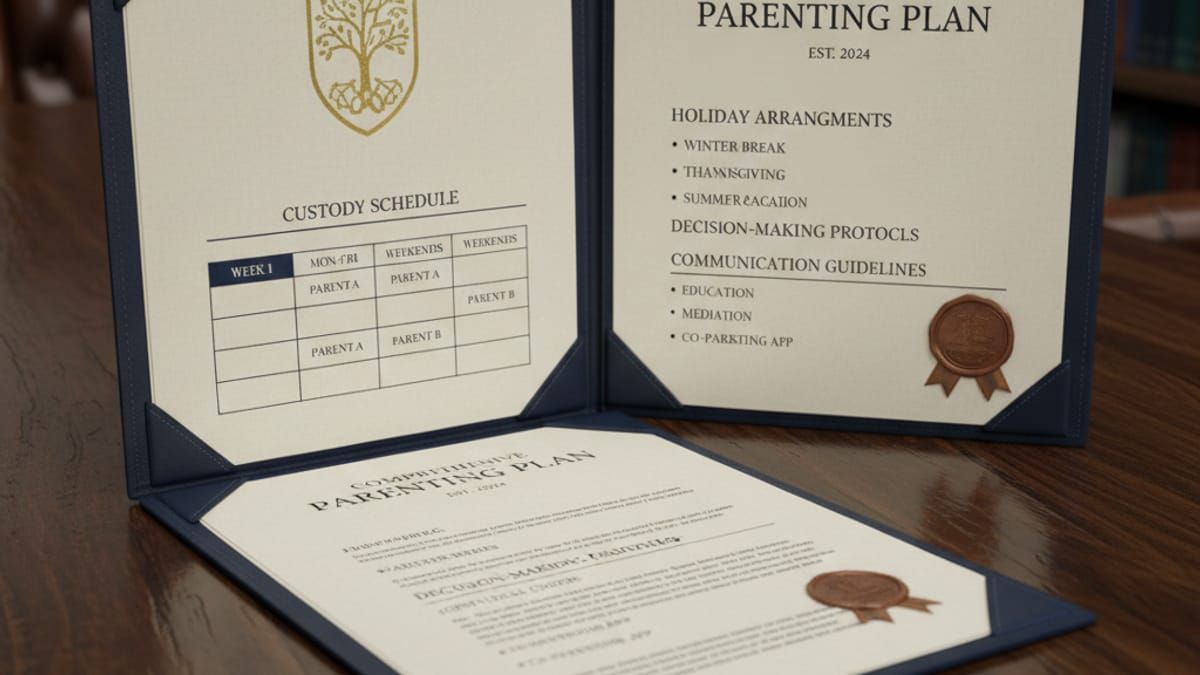 Comprehensive parenting plan documentation